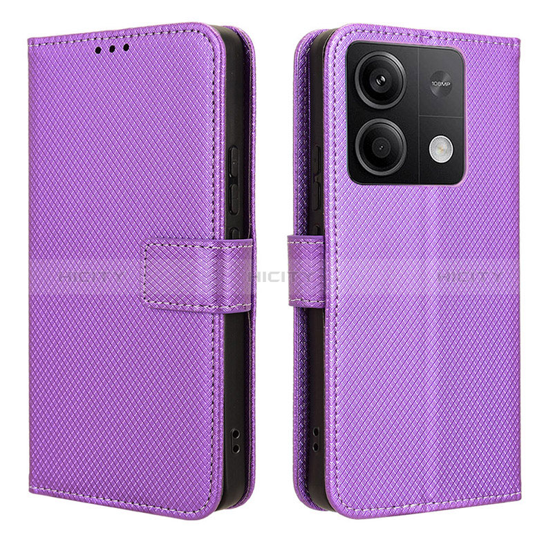 Handytasche Stand Schutzhülle Flip Leder Hülle BY1 für Xiaomi Redmi Note 13 5G Violett Plus