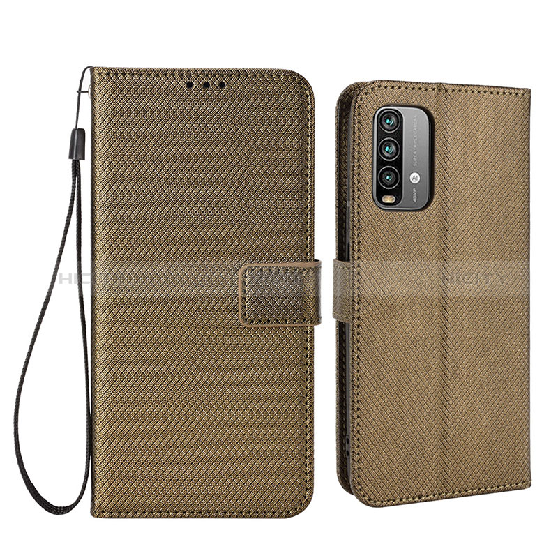 Handytasche Stand Schutzhülle Flip Leder Hülle BY1 für Xiaomi Redmi Note 9 4G Braun Plus