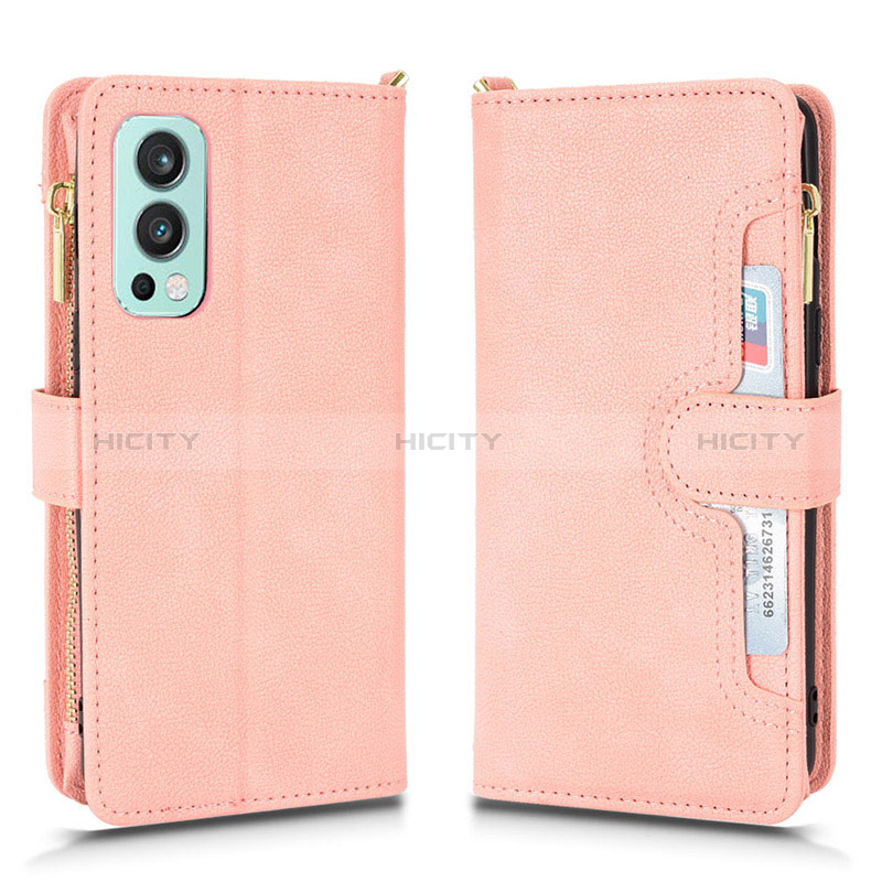 Handytasche Stand Schutzhülle Flip Leder Hülle BY2 für OnePlus Nord 2 5G Rosegold