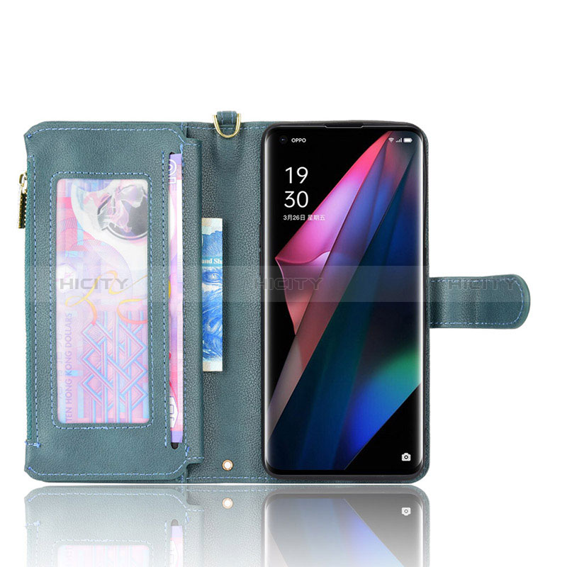 Handytasche Stand Schutzhülle Flip Leder Hülle BY2 für Oppo Find X3 5G groß