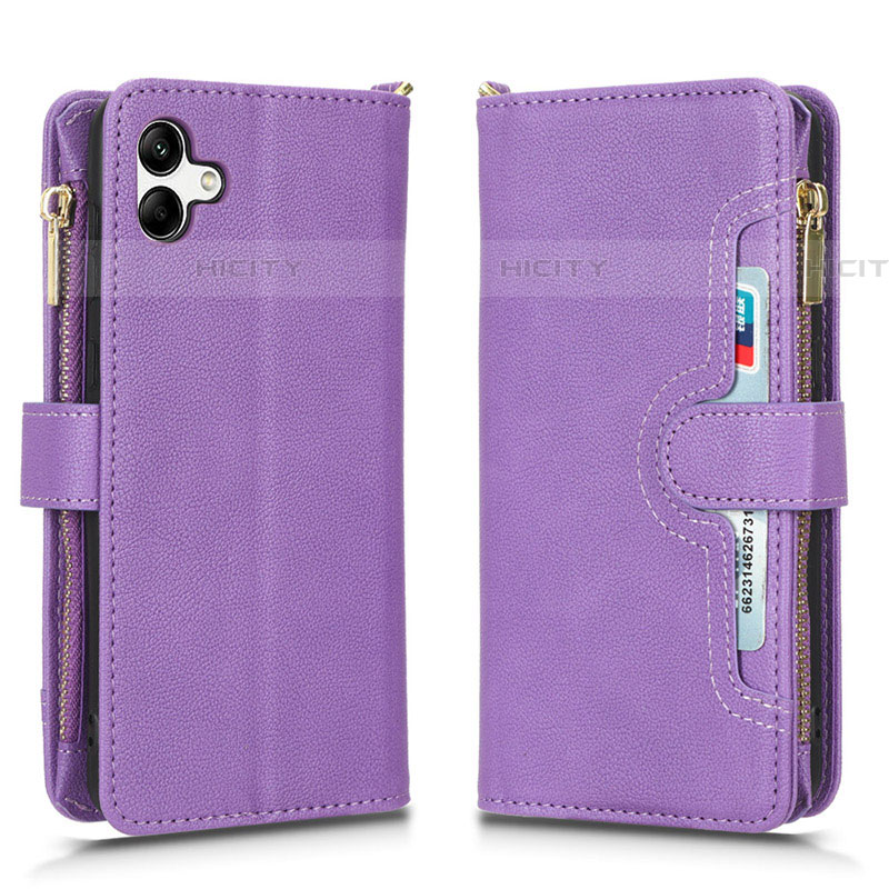 Handytasche Stand Schutzhülle Flip Leder Hülle BY2 für Samsung Galaxy A04E Violett Plus