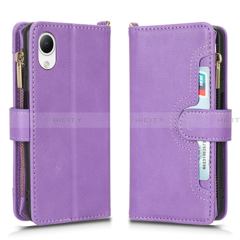 Handytasche Stand Schutzhülle Flip Leder Hülle BY2 für Samsung Galaxy A23s Violett Plus