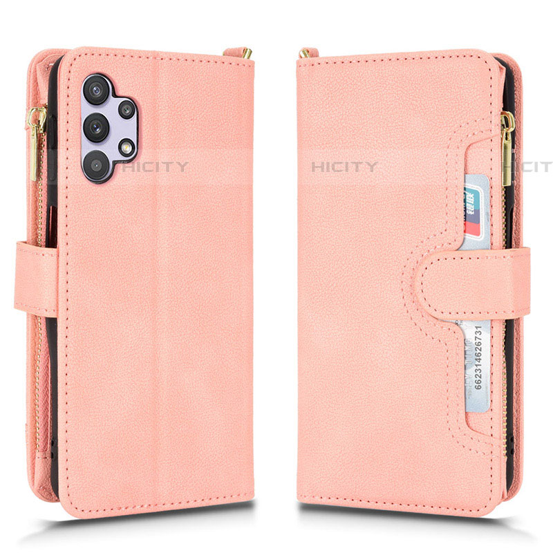 Handytasche Stand Schutzhülle Flip Leder Hülle BY2 für Samsung Galaxy A32 5G Rosegold