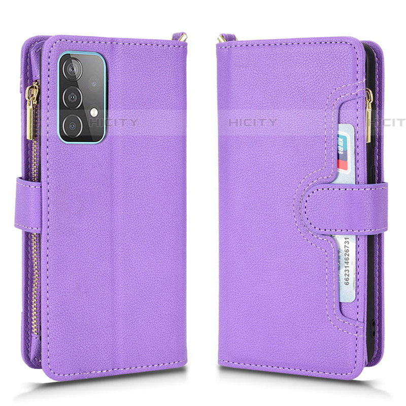 Handytasche Stand Schutzhülle Flip Leder Hülle BY2 für Samsung Galaxy A52 4G Violett