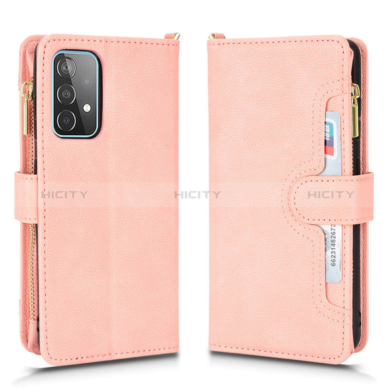 Handytasche Stand Schutzhülle Flip Leder Hülle BY2 für Samsung Galaxy A52s 5G Rosegold Plus