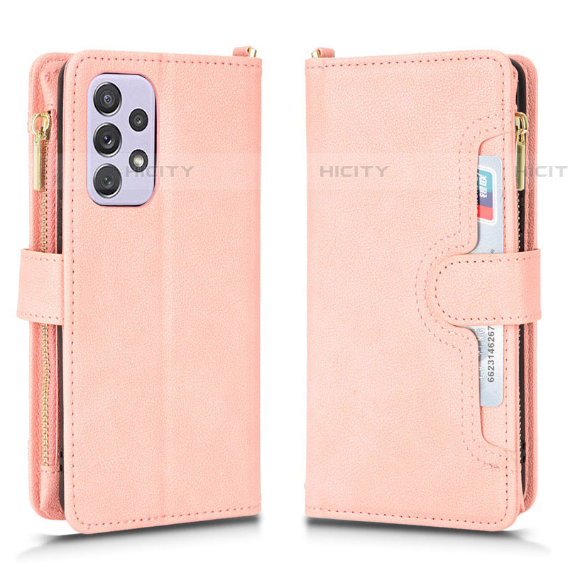 Handytasche Stand Schutzhülle Flip Leder Hülle BY2 für Samsung Galaxy A53 5G Rosegold Plus