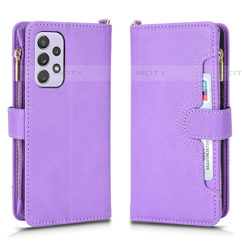 Handytasche Stand Schutzhülle Flip Leder Hülle BY2 für Samsung Galaxy A53 5G Violett Plus