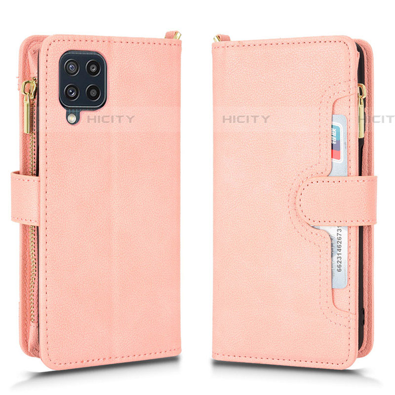 Handytasche Stand Schutzhülle Flip Leder Hülle BY2 für Samsung Galaxy F22 4G Rosegold