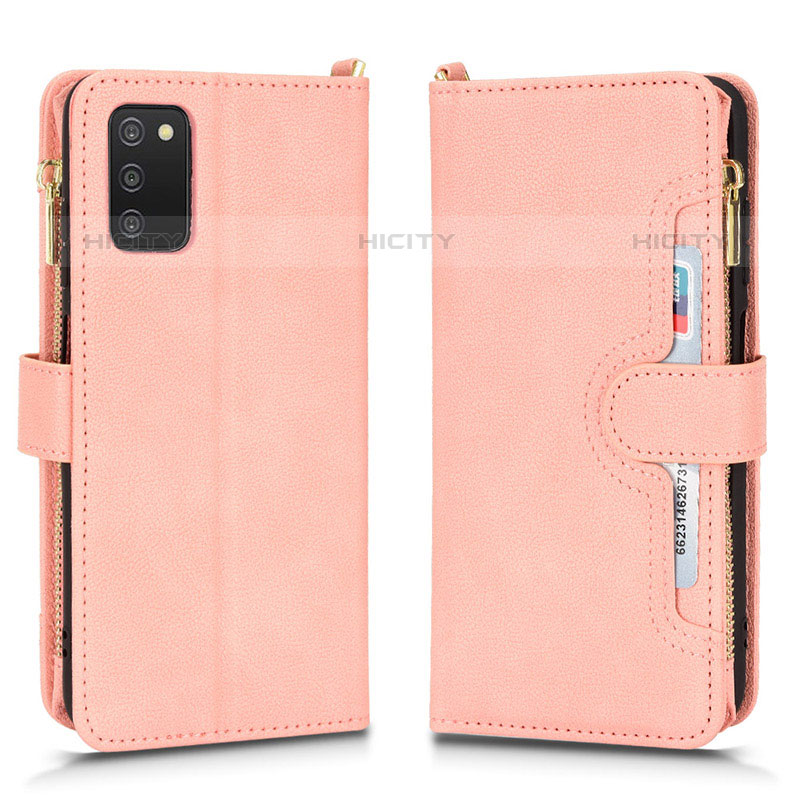 Handytasche Stand Schutzhülle Flip Leder Hülle BY2 für Samsung Galaxy M02s Rosegold