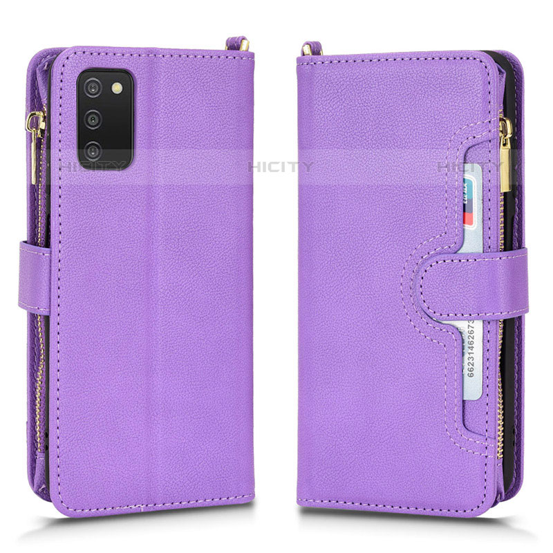 Handytasche Stand Schutzhülle Flip Leder Hülle BY2 für Samsung Galaxy M02s Violett