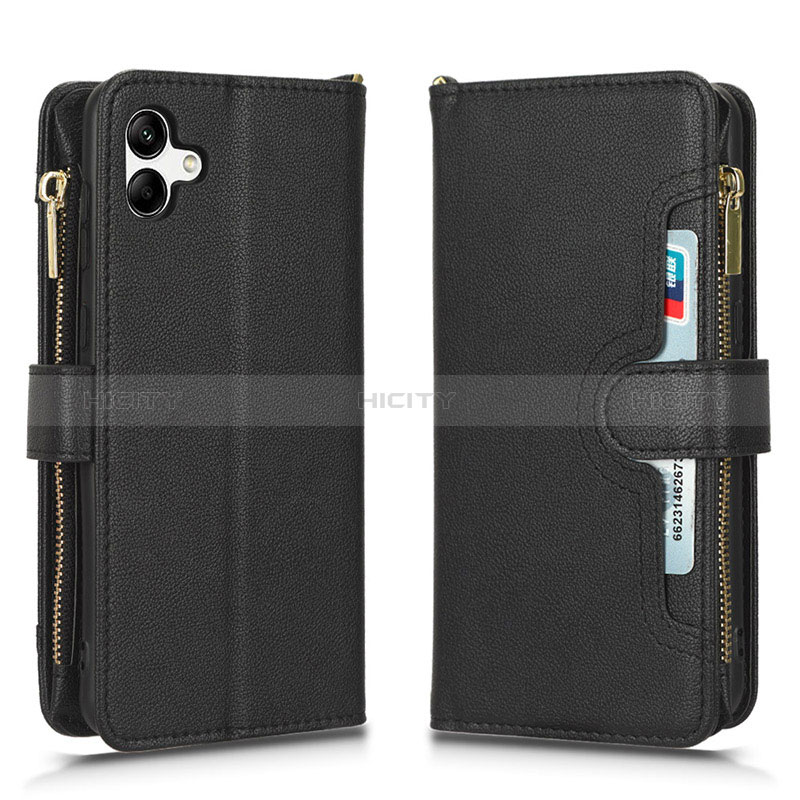 Handytasche Stand Schutzhülle Flip Leder Hülle BY2 für Samsung Galaxy M04 Schwarz Plus