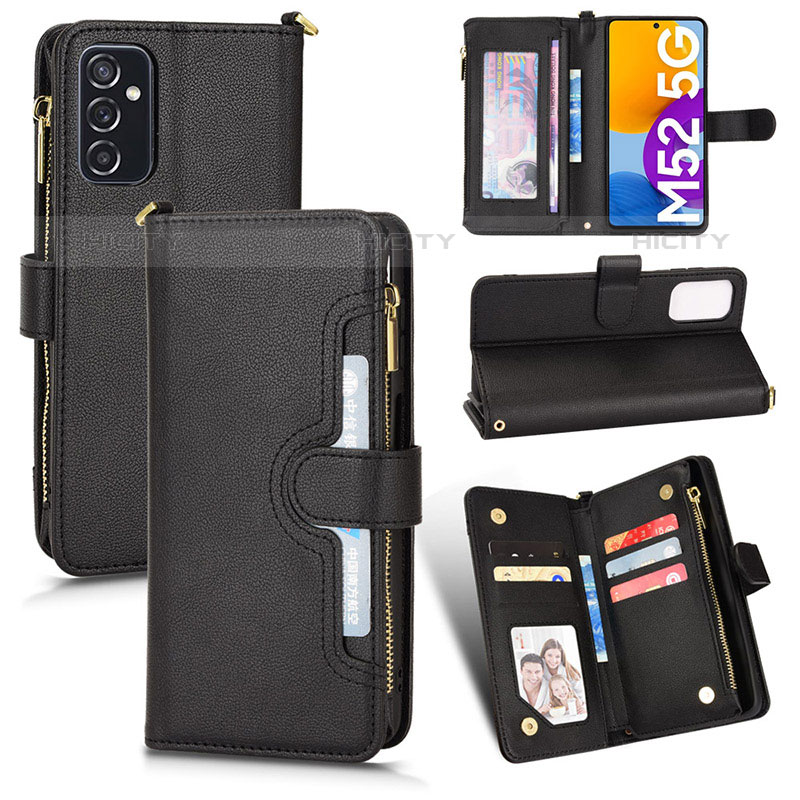 Handytasche Stand Schutzhülle Flip Leder Hülle BY2 für Samsung Galaxy M52 5G groß