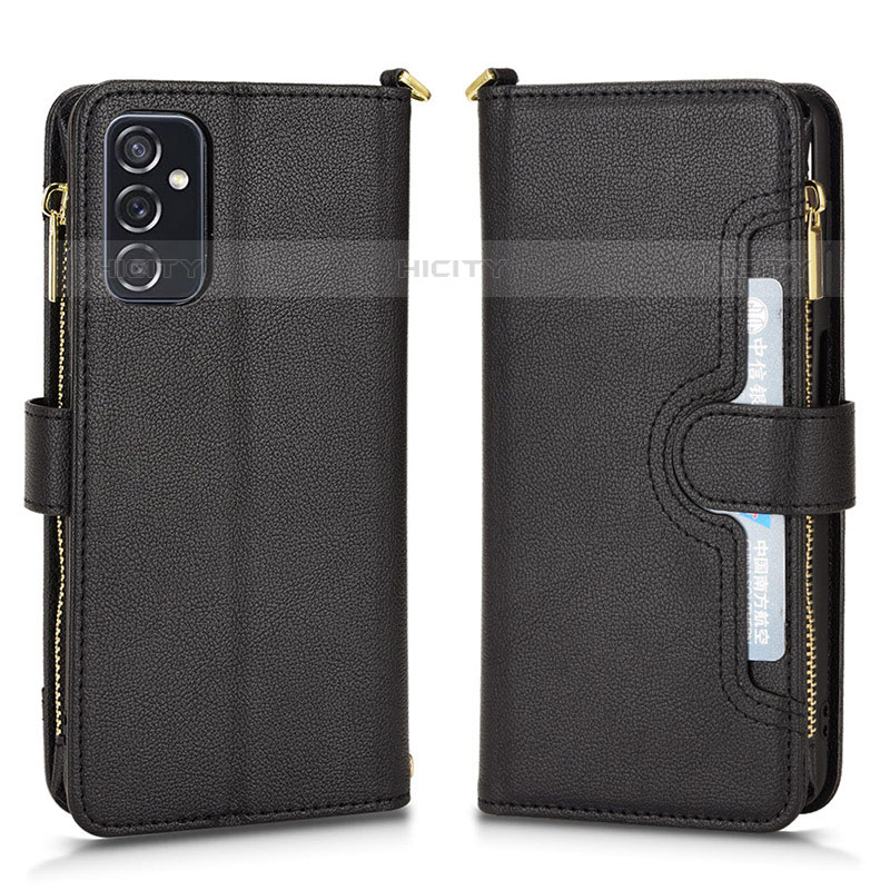 Handytasche Stand Schutzhülle Flip Leder Hülle BY2 für Samsung Galaxy M52 5G Schwarz Plus