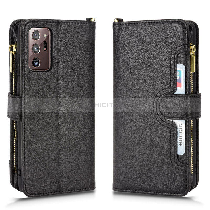 Handytasche Stand Schutzhülle Flip Leder Hülle BY2 für Samsung Galaxy Note 20 Ultra 5G Schwarz