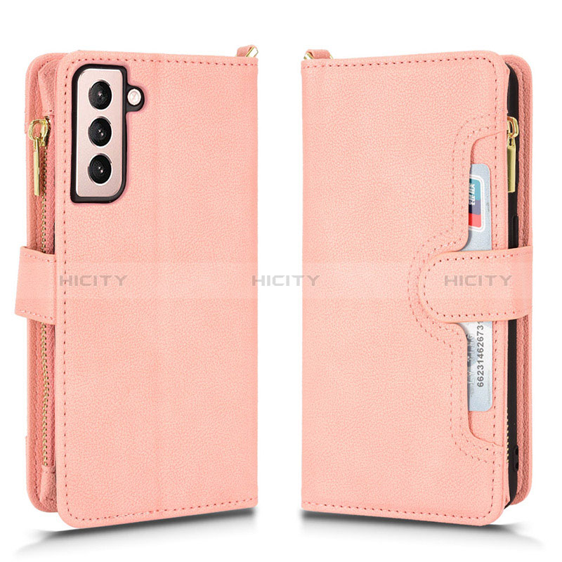 Handytasche Stand Schutzhülle Flip Leder Hülle BY2 für Samsung Galaxy S22 5G Rosegold