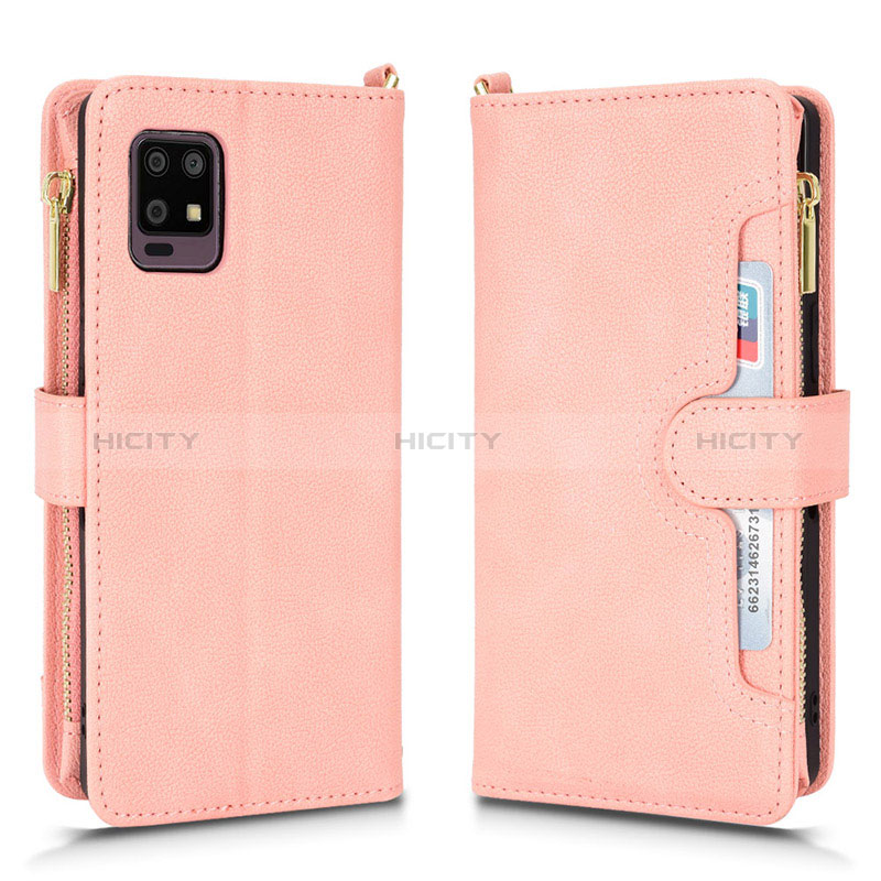 Handytasche Stand Schutzhülle Flip Leder Hülle BY2 für Sharp Aquos Zero6 Rosegold Plus