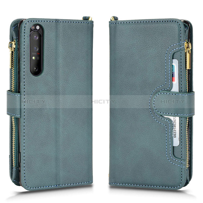 Handytasche Stand Schutzhülle Flip Leder Hülle BY2 für Sony Xperia 1 II Grün