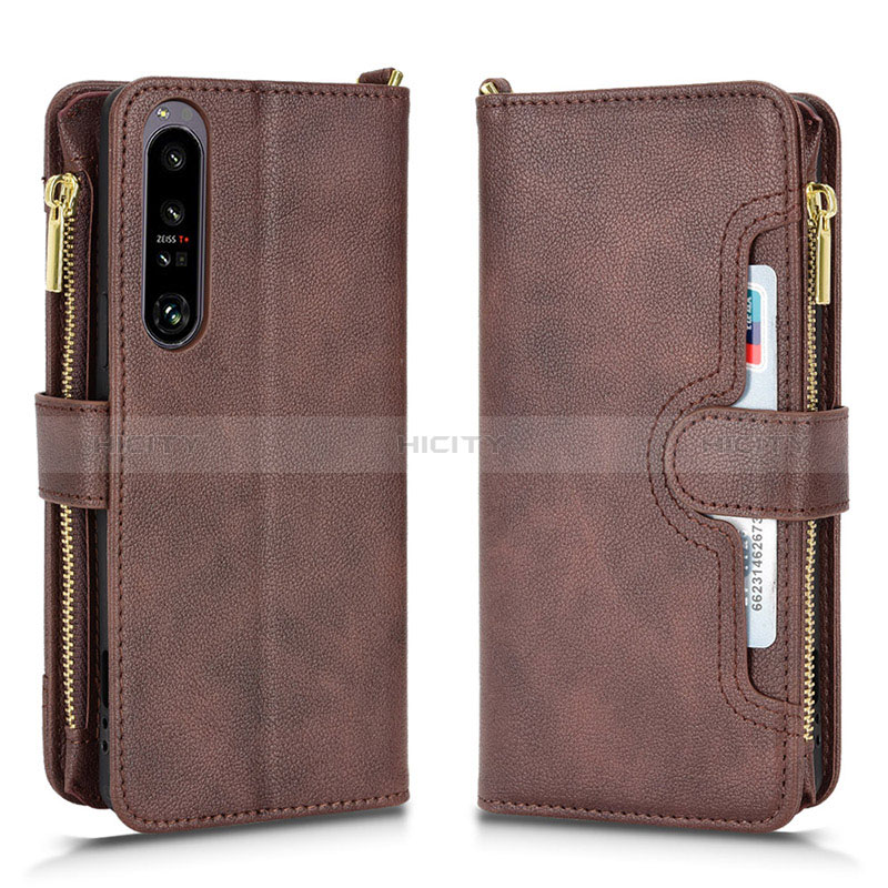 Handytasche Stand Schutzhülle Flip Leder Hülle BY2 für Sony Xperia 1 IV SO-51C Braun Plus