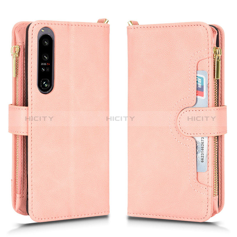 Handytasche Stand Schutzhülle Flip Leder Hülle BY2 für Sony Xperia 1 IV SO-51C Rosegold Plus