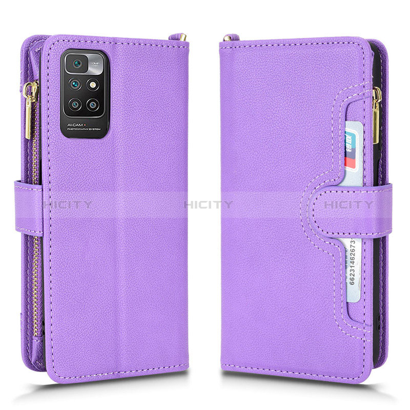 Handytasche Stand Schutzhülle Flip Leder Hülle BY2 für Xiaomi Redmi 10 4G Violett Plus