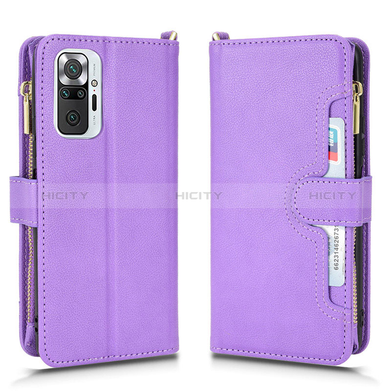 Handytasche Stand Schutzhülle Flip Leder Hülle BY2 für Xiaomi Redmi Note 10 Pro Max Violett
