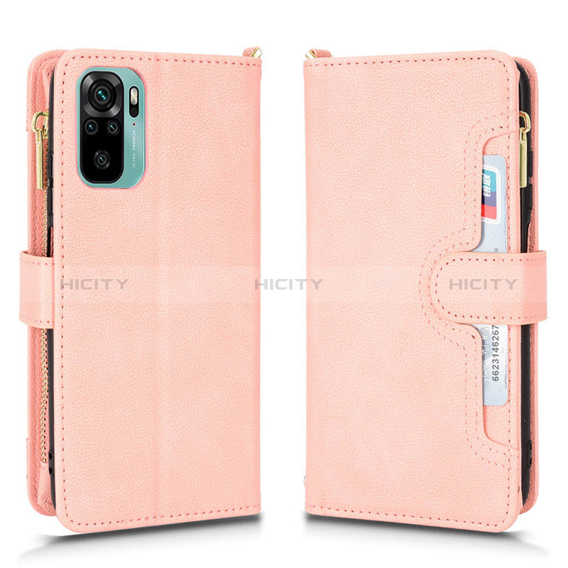 Handytasche Stand Schutzhülle Flip Leder Hülle BY2 für Xiaomi Redmi Note 10S 4G Rosegold