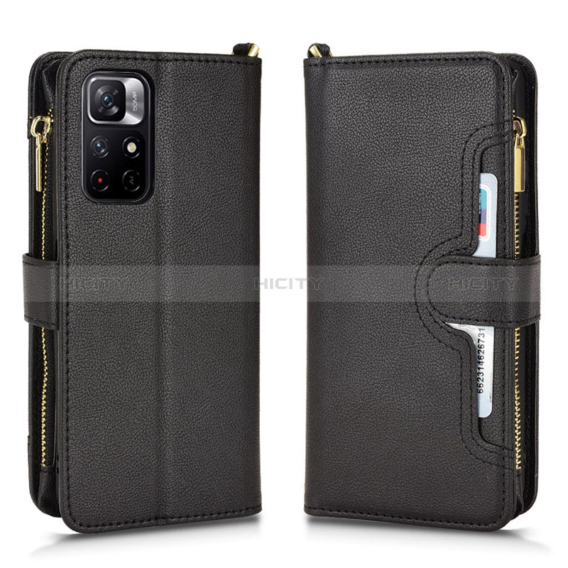 Handytasche Stand Schutzhülle Flip Leder Hülle BY2 für Xiaomi Redmi Note 11 5G Schwarz