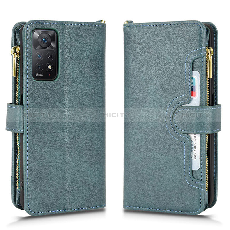 Handytasche Stand Schutzhülle Flip Leder Hülle BY2 für Xiaomi Redmi Note 11 Pro 4G Grün Plus