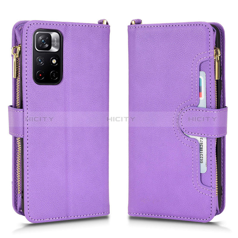 Handytasche Stand Schutzhülle Flip Leder Hülle BY2 für Xiaomi Redmi Note 11S 5G Violett Plus