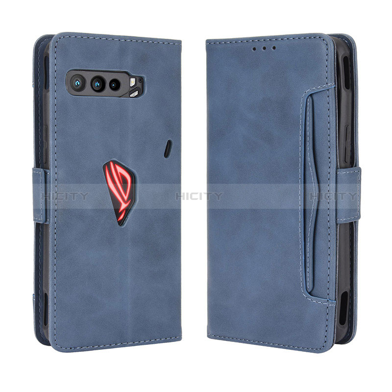 Handytasche Stand Schutzhülle Flip Leder Hülle BY3 für Asus ROG Phone 3 Blau