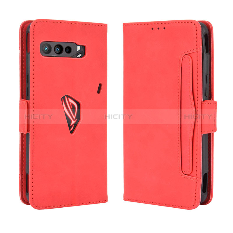 Handytasche Stand Schutzhülle Flip Leder Hülle BY3 für Asus ROG Phone 3 Strix ZS661KS Rot