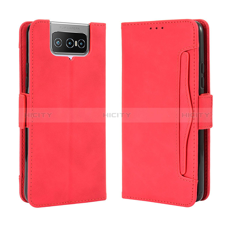 Handytasche Stand Schutzhülle Flip Leder Hülle BY3 für Asus Zenfone 7 Pro ZS671KS Rot Plus