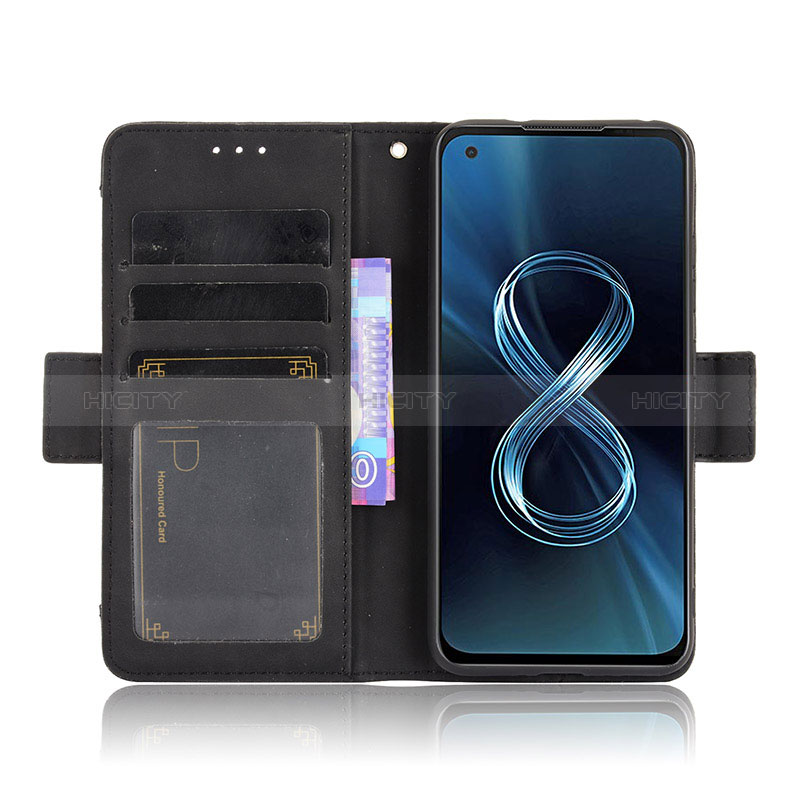 Handytasche Stand Schutzhülle Flip Leder Hülle BY3 für Asus Zenfone 8 ZS590KS groß