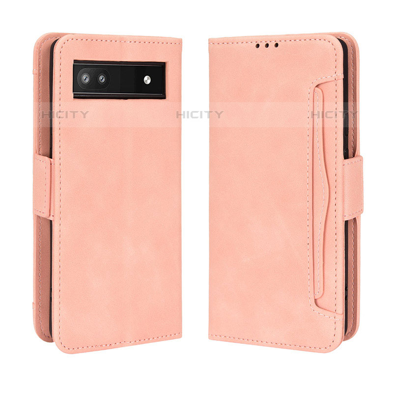 Handytasche Stand Schutzhülle Flip Leder Hülle BY3 für Google Pixel 6a 5G Rosa Plus