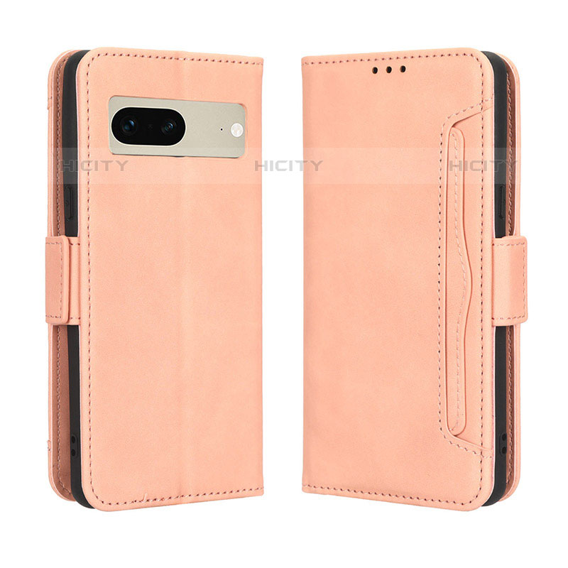 Handytasche Stand Schutzhülle Flip Leder Hülle BY3 für Google Pixel 7 5G Rosa