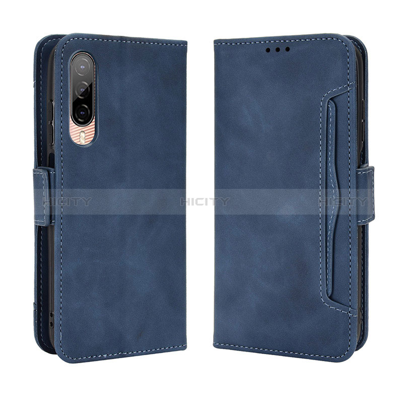 Handytasche Stand Schutzhülle Flip Leder Hülle BY3 für HTC Desire 22 Pro 5G Blau Plus