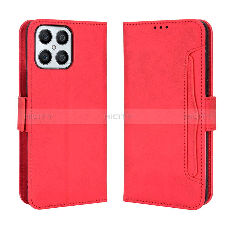 Handytasche Stand Schutzhülle Flip Leder Hülle BY3 für Huawei Honor X8 4G Rot