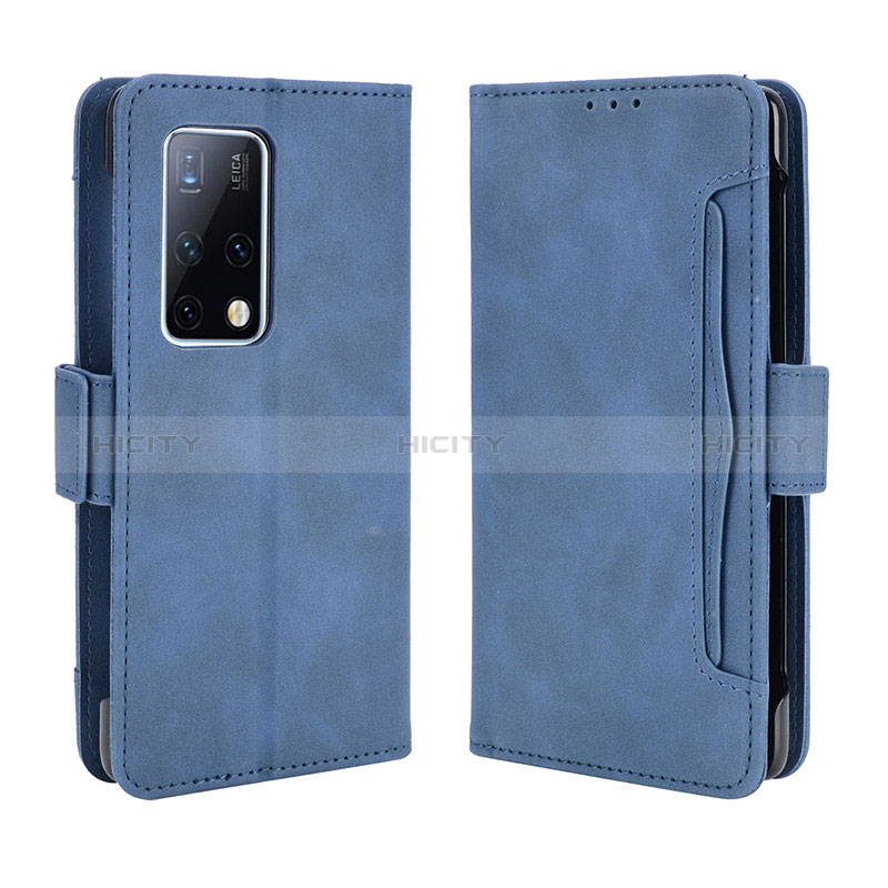 Handytasche Stand Schutzhülle Flip Leder Hülle BY3 für Huawei Mate X2 Blau