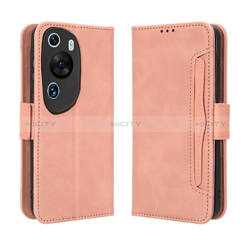 Handytasche Stand Schutzhülle Flip Leder Hülle BY3 für Huawei P60 Art Rosa