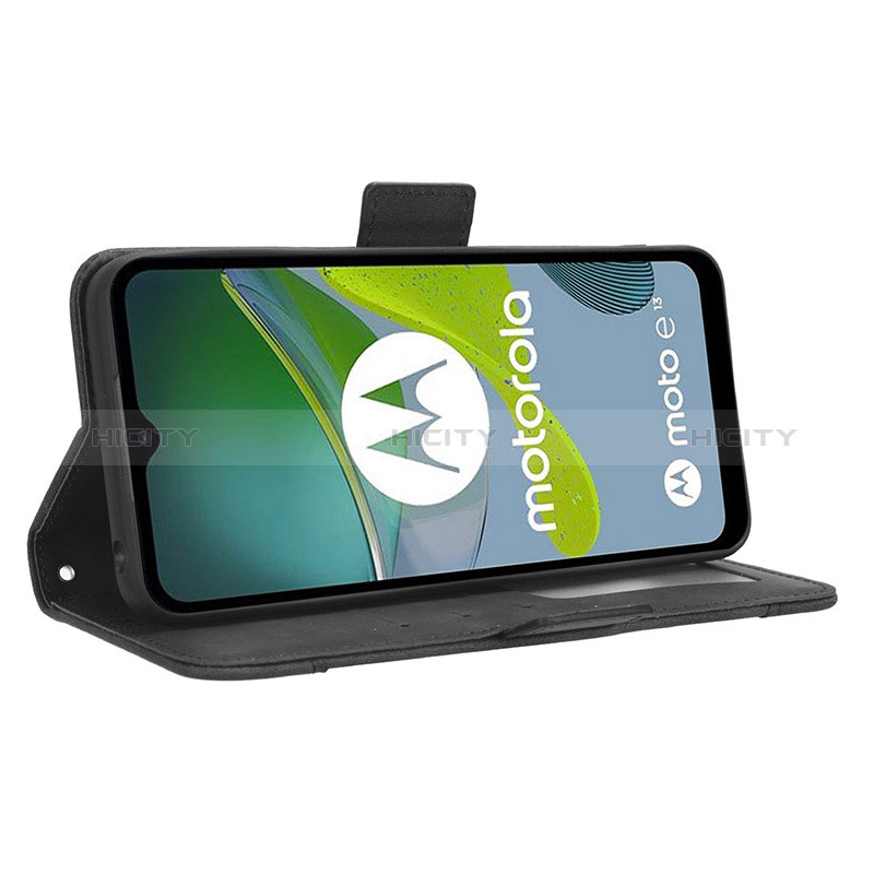 Handytasche Stand Schutzhülle Flip Leder Hülle BY3 für Motorola Moto E13 groß