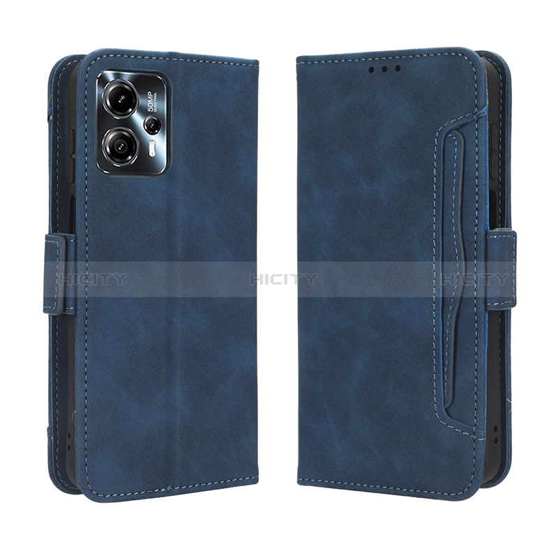 Handytasche Stand Schutzhülle Flip Leder Hülle BY3 für Motorola Moto G23 Blau