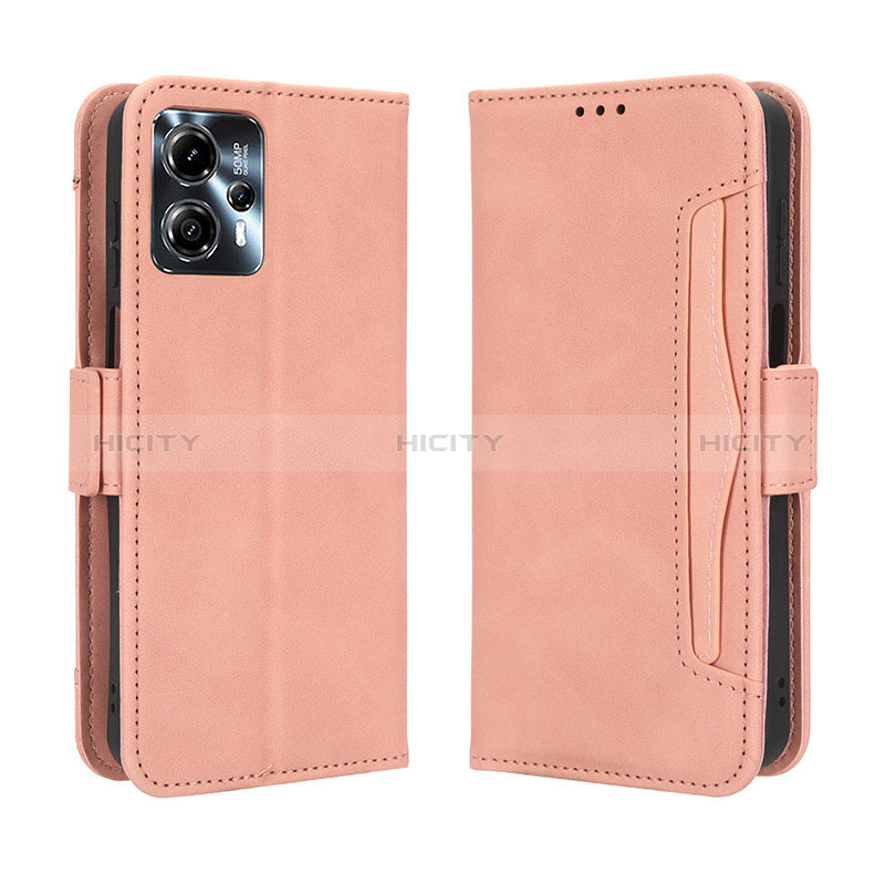 Handytasche Stand Schutzhülle Flip Leder Hülle BY3 für Motorola Moto G23 Rosa