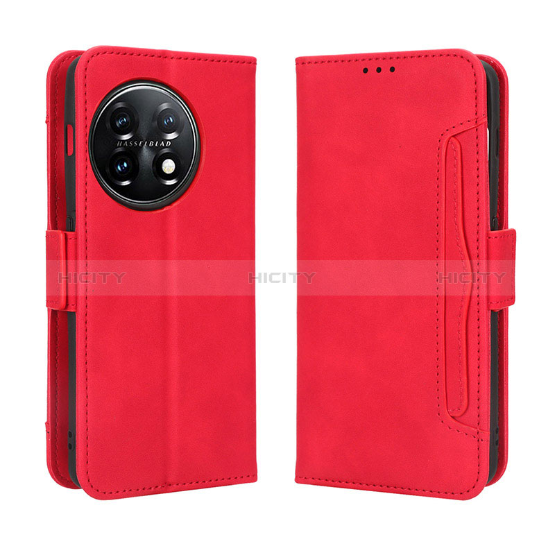 Handytasche Stand Schutzhülle Flip Leder Hülle BY3 für OnePlus 11R 5G Rot Plus