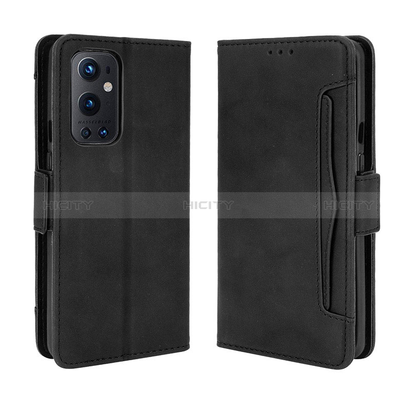 Handytasche Stand Schutzhülle Flip Leder Hülle BY3 für OnePlus 9 Pro 5G Schwarz