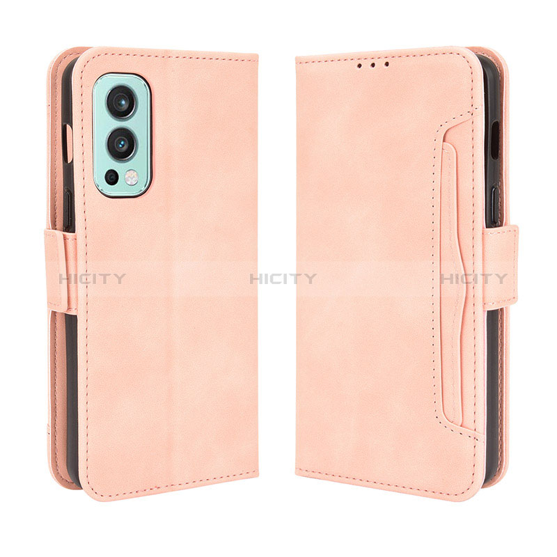 Handytasche Stand Schutzhülle Flip Leder Hülle BY3 für OnePlus Nord 2 5G Rosa