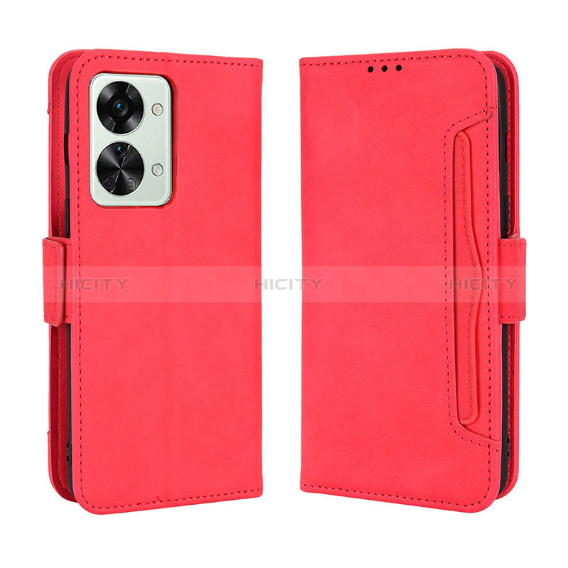 Handytasche Stand Schutzhülle Flip Leder Hülle BY3 für OnePlus Nord 2T 5G Rot