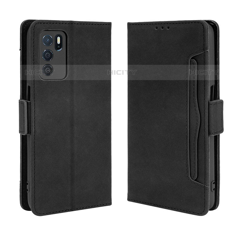 Handytasche Stand Schutzhülle Flip Leder Hülle BY3 für Oppo A16s Schwarz Plus