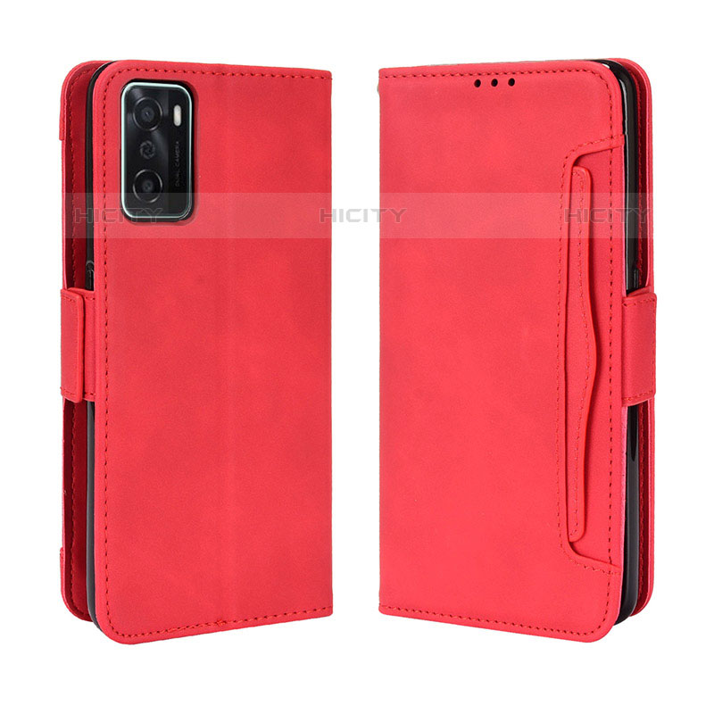 Handytasche Stand Schutzhülle Flip Leder Hülle BY3 für Oppo A55S 5G Rot