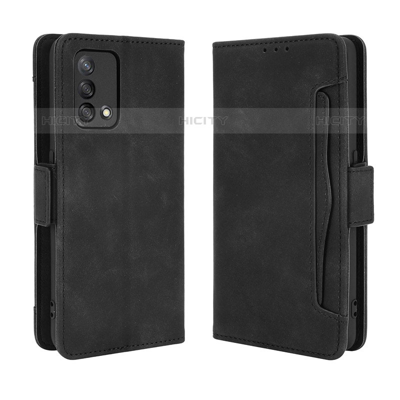 Handytasche Stand Schutzhülle Flip Leder Hülle BY3 für Oppo A74 4G Schwarz