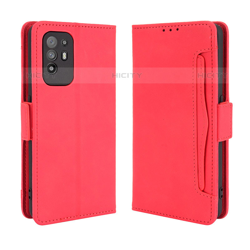 Handytasche Stand Schutzhülle Flip Leder Hülle BY3 für Oppo A94 5G Rot Plus